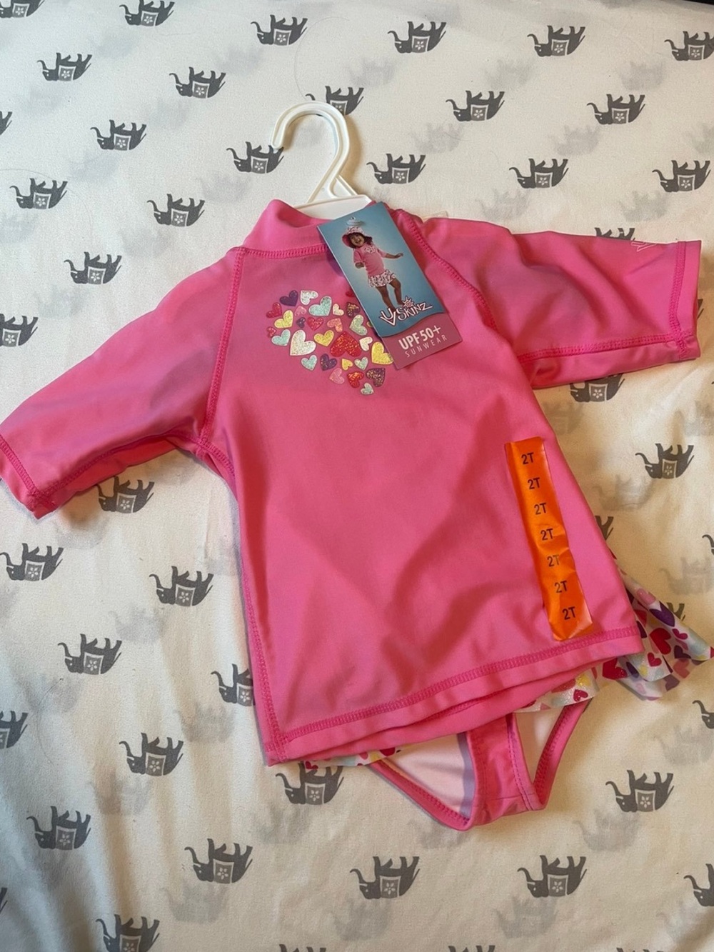 Toddler swimsuit UV skinz UPF 50+ 3 piece set 2T